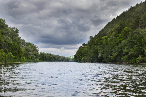 beautiful quiet river with dark water © draleksun