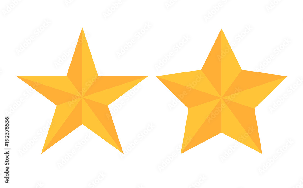 Two gold stars set Two gold stars set