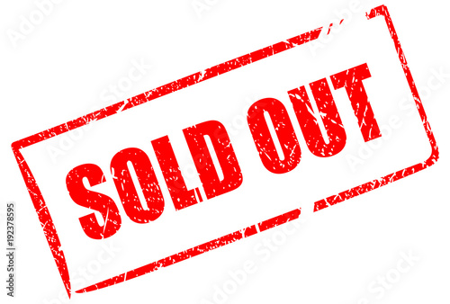 Sold out vector rectangular stamp