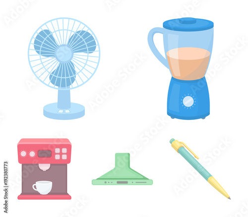 Blender, extractor and other equipment.Household set collection icons in cartoon style vector symbol stock illustration web.