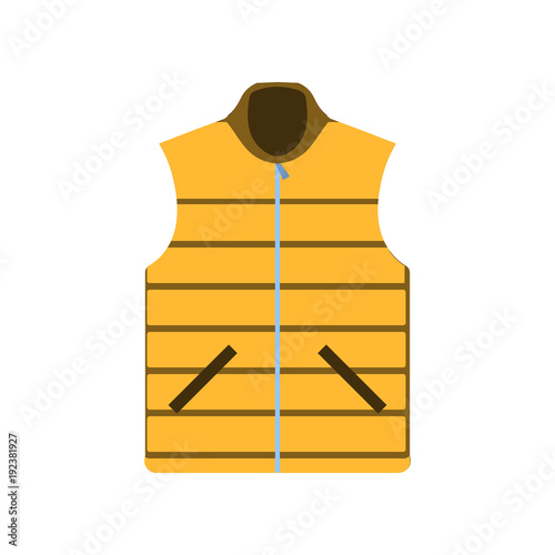 sleeveles jacket vest fashion icon isolated sign symbol flat style vector illustration EPS