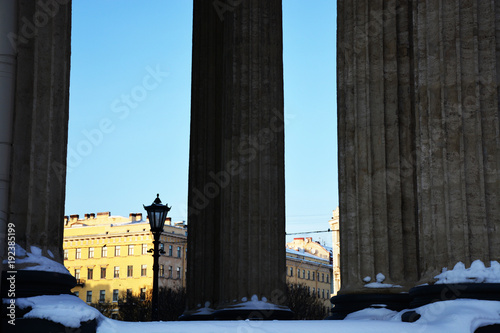 building, pillars, architecture, facade, winter, snow, church, Cathedral, Savior on Spilled Blood, Kazan Cathedral, Saint Petersburg, griboedov channel photo