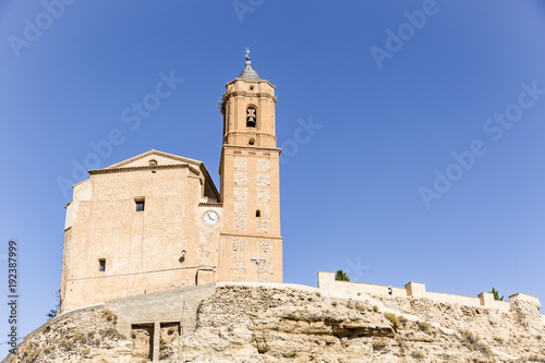 San Miguel church in Paracuellos de Jiloca  province of Zaragoza  Aragon  Spain