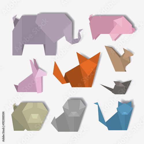 animal Digital Crafts set icons vector illustration design