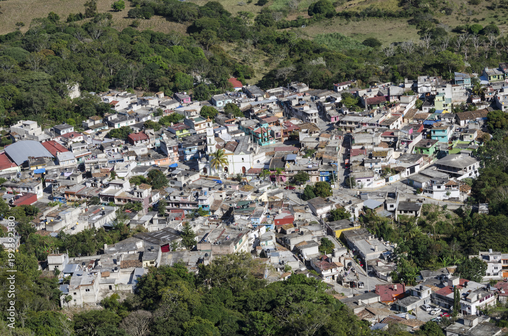 Aerial view of Alto Lucero, Veracruz, Mexico. Alto Lucero is located at 21 miles of Xalapa, capital of the state of Veracruz