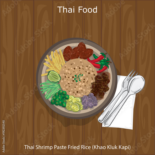 thai food Thai Shrimp Paste Fried Rice (Khao Kluk Kapi)