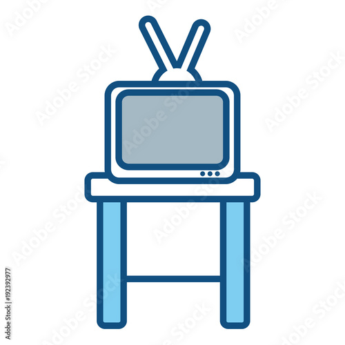 vintage tv on table