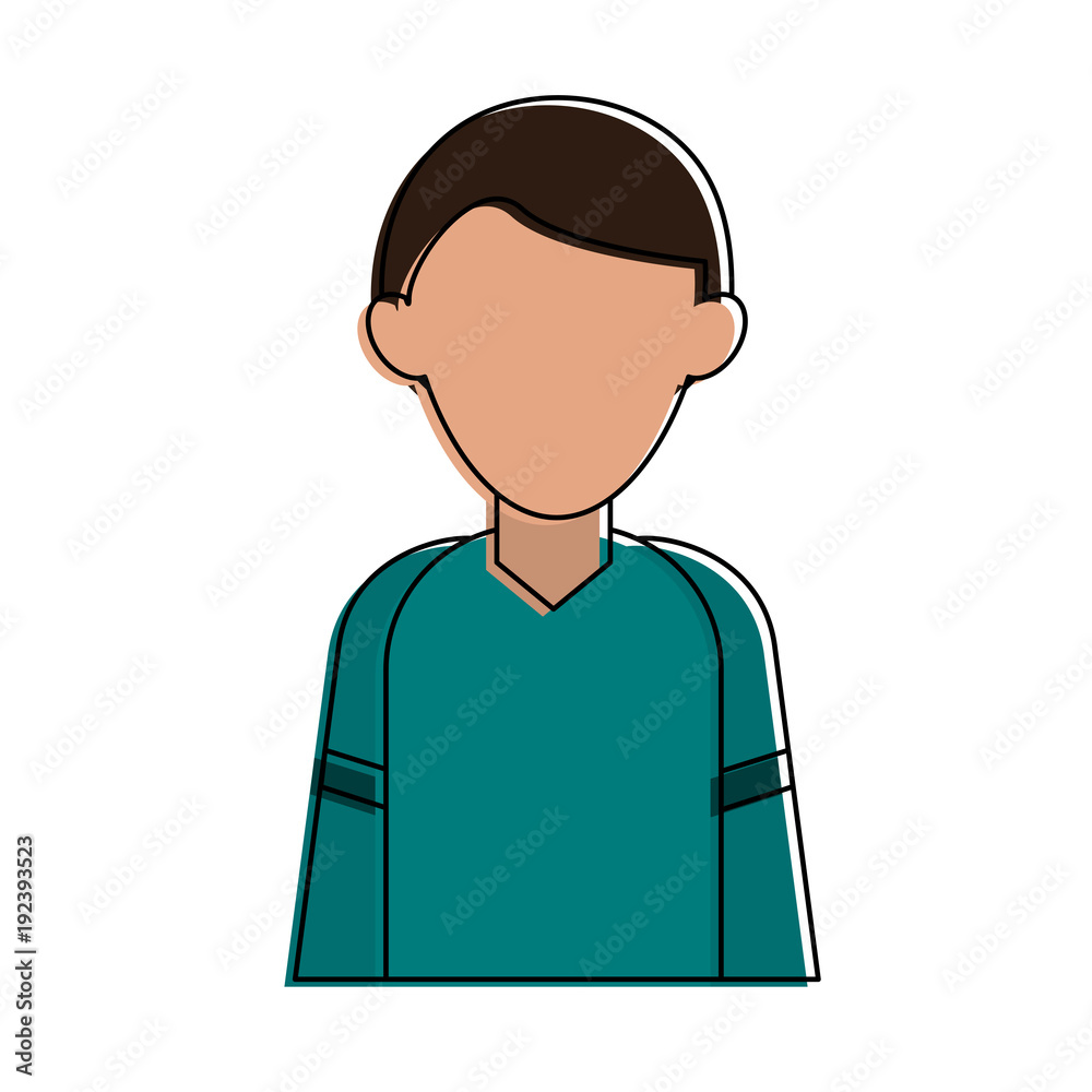 Man faceless profile icon vector illustration graphic design