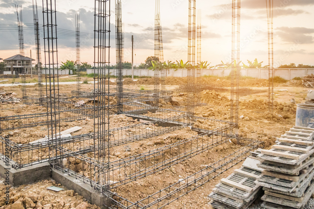 House building construction site House building construction site