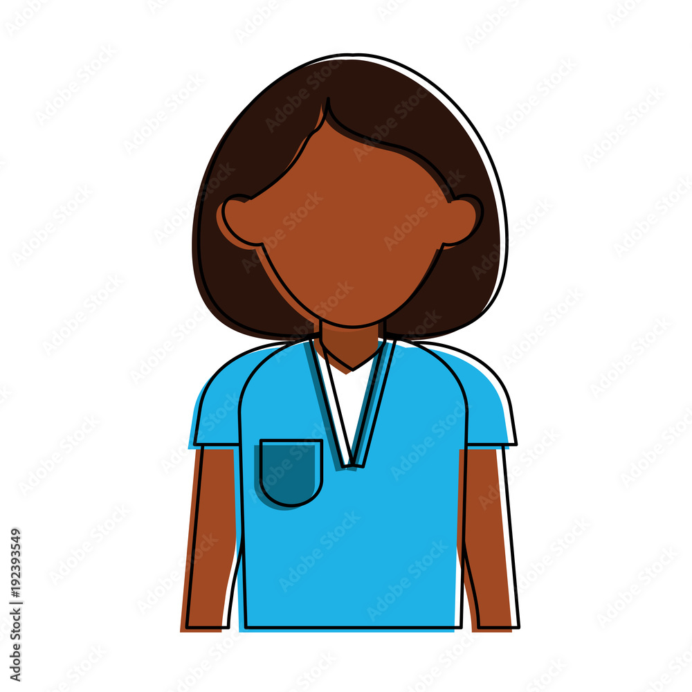 Nurse faceless avatar icon vector illustration graphic design
