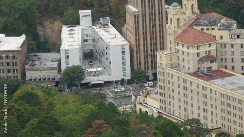 Hot Springs Arkansas Mountains Aerial View Wide Buildings