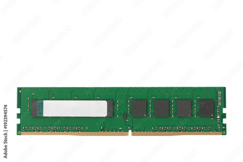 Ram 4GB DDR4 memory modules isolated on white background