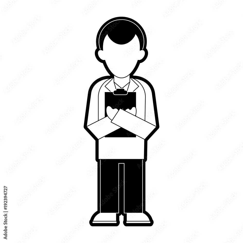 Doctor with gown faceless avatar icon vector illustration graphic design Doctor with gown faceless avatar icon vector illustration graphic design