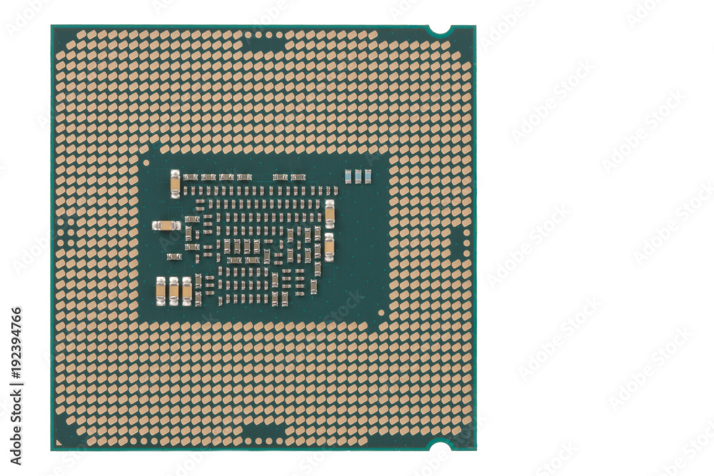 Processor for office PC, isolated on white background. Processor for office PC, isolated on white background.