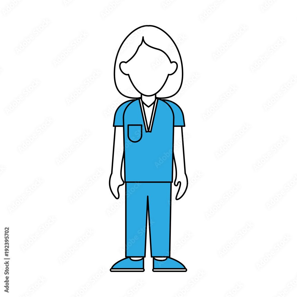 Woman doctor profile icon vector illustration graphic design