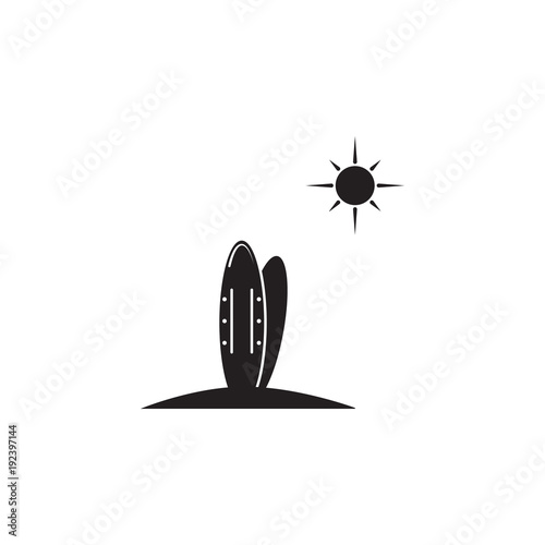 Soup board on the sand icon. Elements of beach holidays icon. Premium quality graphic design. Signs and symbols icon for websites, web design, mobile app