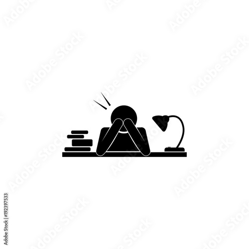 work stress icon. Illustration of psychological disorder of people icon. Premium quality graphic design. Signs and symbols icon for websites, web design, mobile app