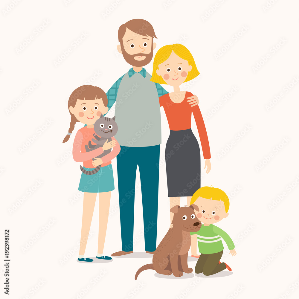 appy family with pets. appy family with pets.