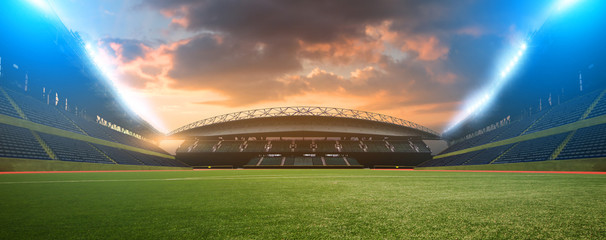 Stickers Stadion Nachtelijk stadion voor aanvang wedstrijd  © Kris Petkong