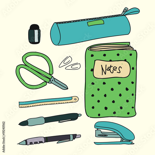 Stationary set for office and school