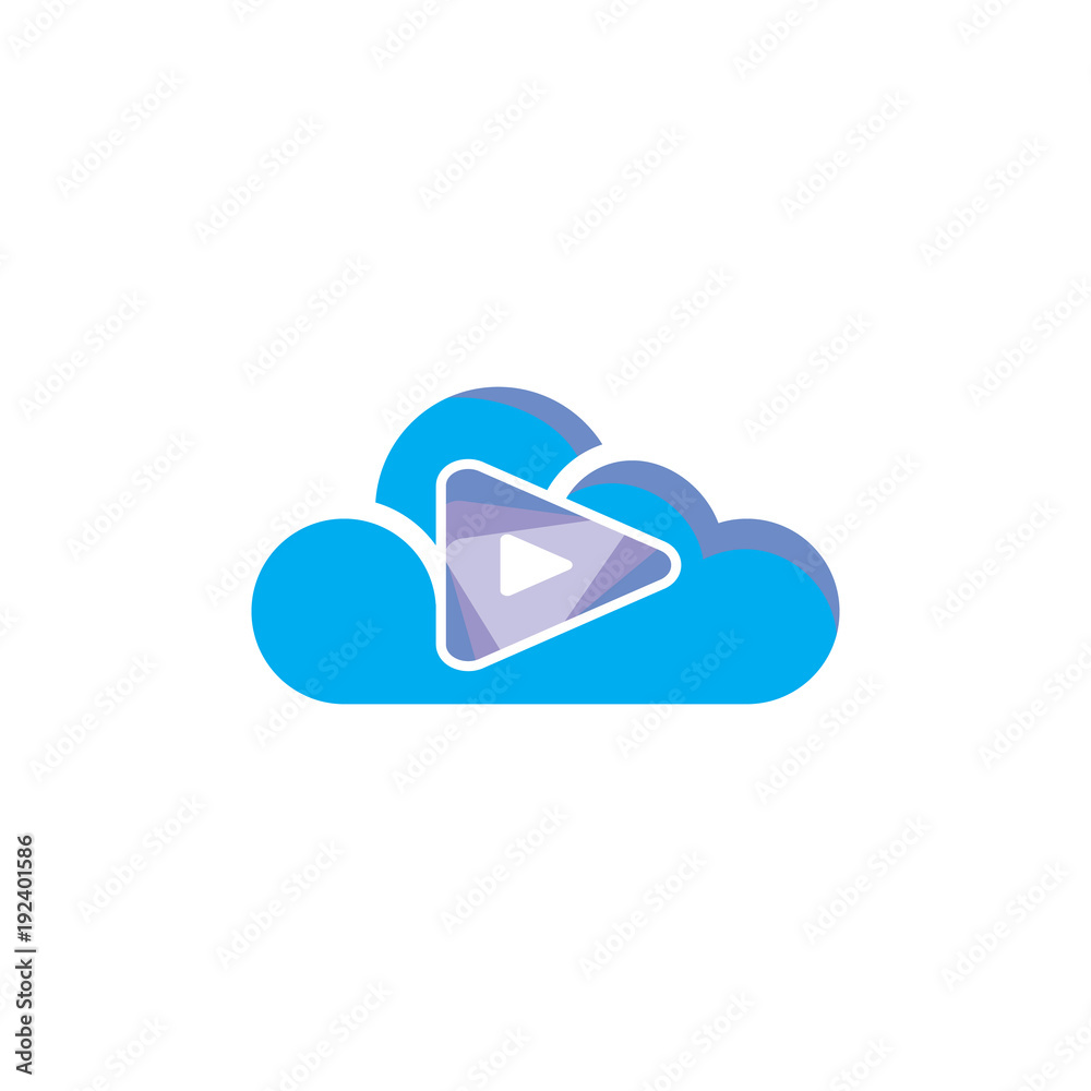 Video Cloud Logo Icon Design Video Cloud Logo Icon Design