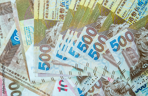 Close up of Hong Kong Banknote