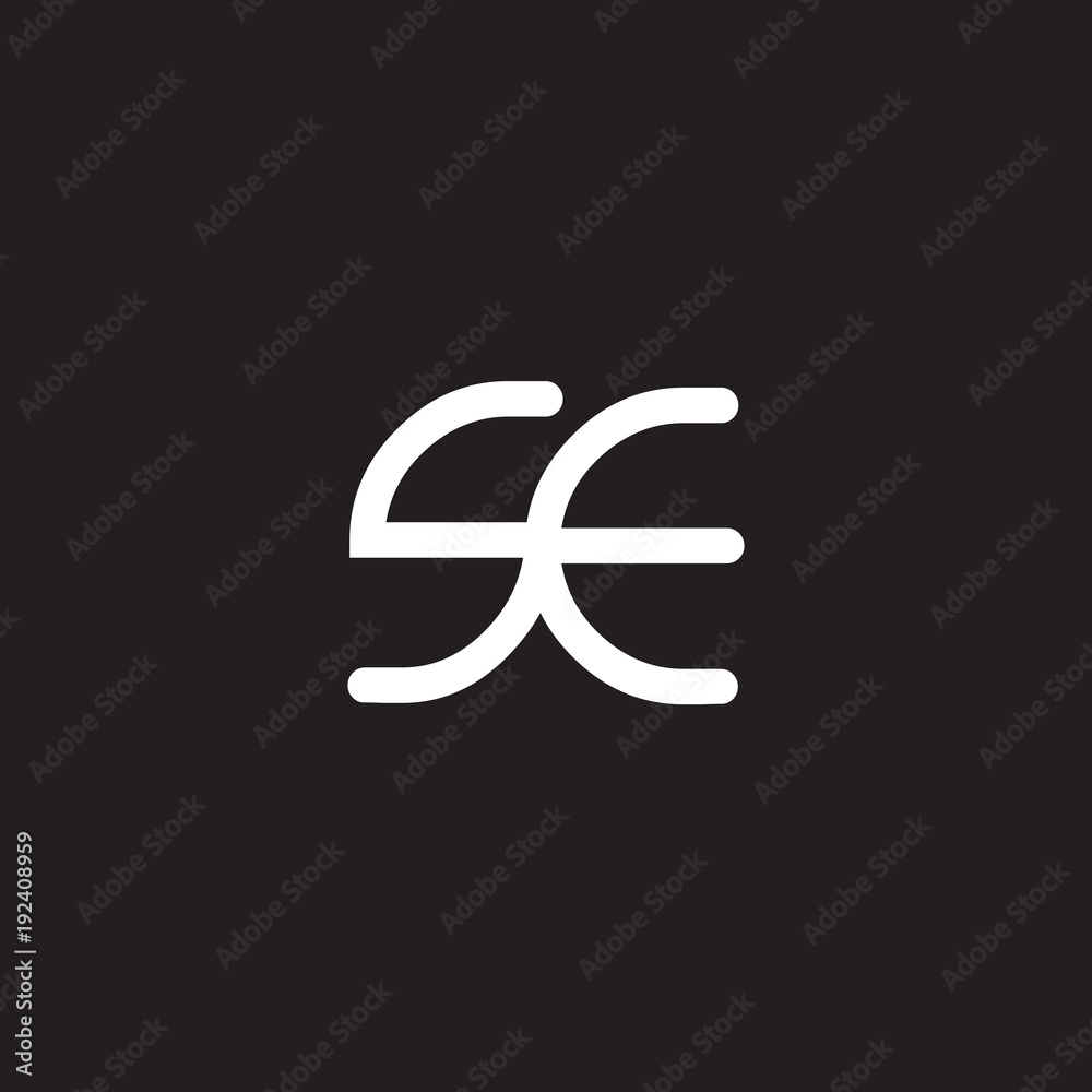 Obraz premium initial letter rounded logo modern white