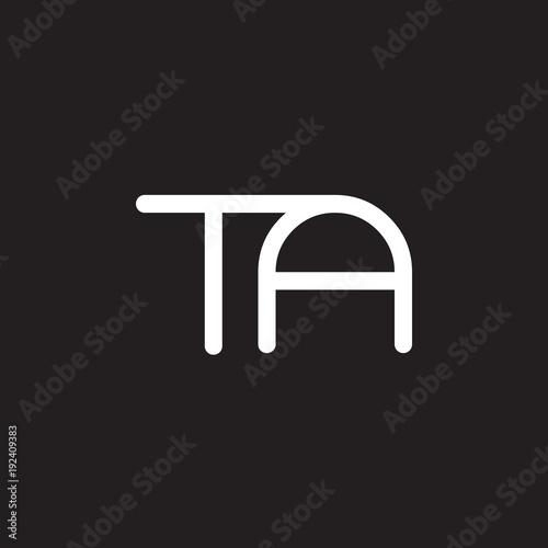 initial letter rounded logo modern white