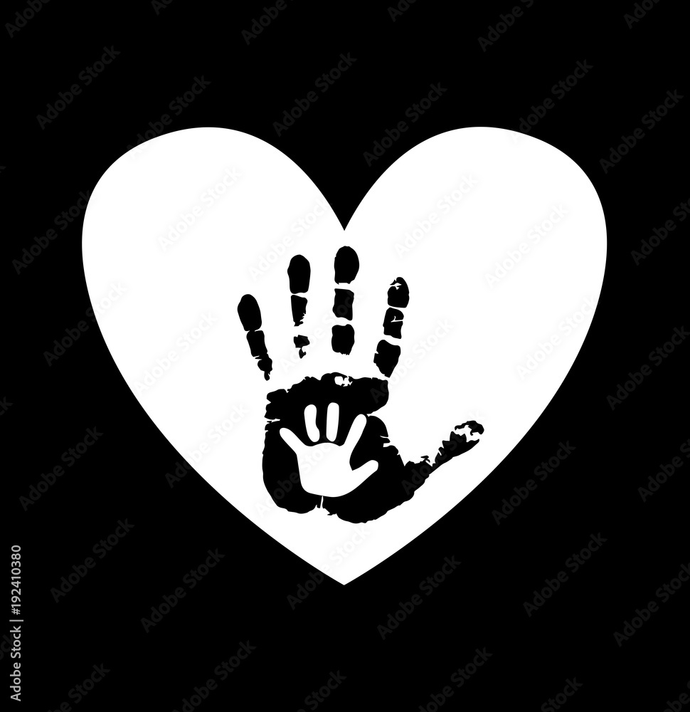 Fototapeta premium Palm of parent and baby.