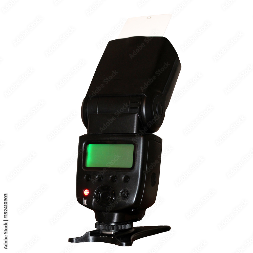 Photo camera flash isolated on white Photo camera flash isolated on white