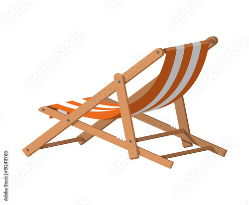 Wooden chaise lounge.