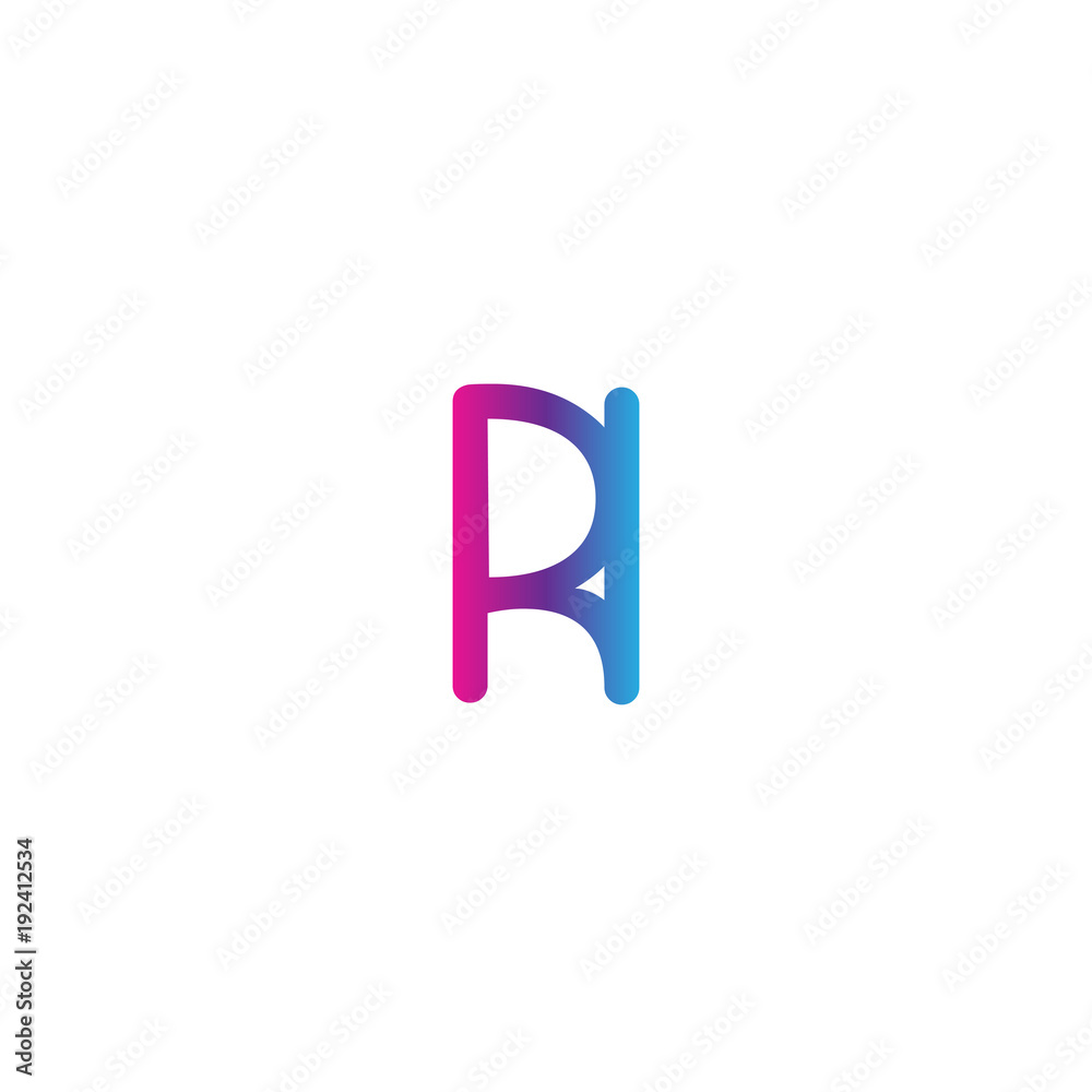 initial letter rounded logo modern, colorful gradient initial letter rounded logo modern, colorful gradient