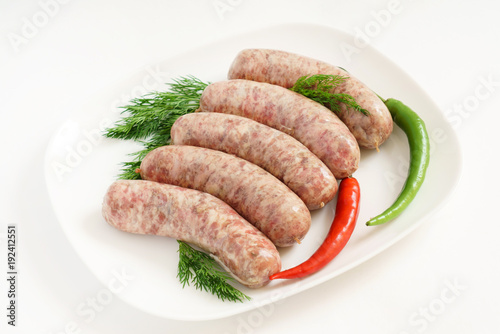 raw sausages