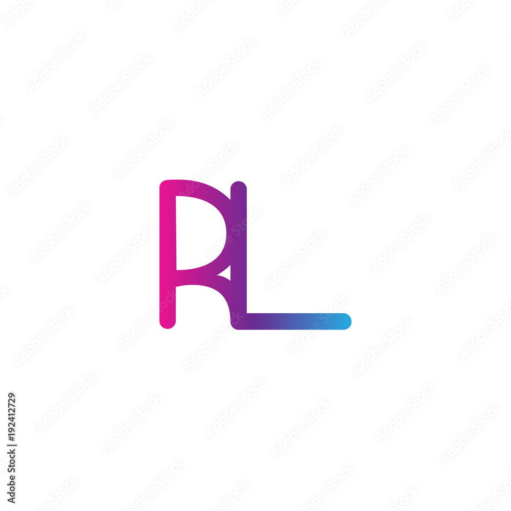 initial letter rounded logo modern, colorful gradient initial letter rounded logo modern, colorful gradient