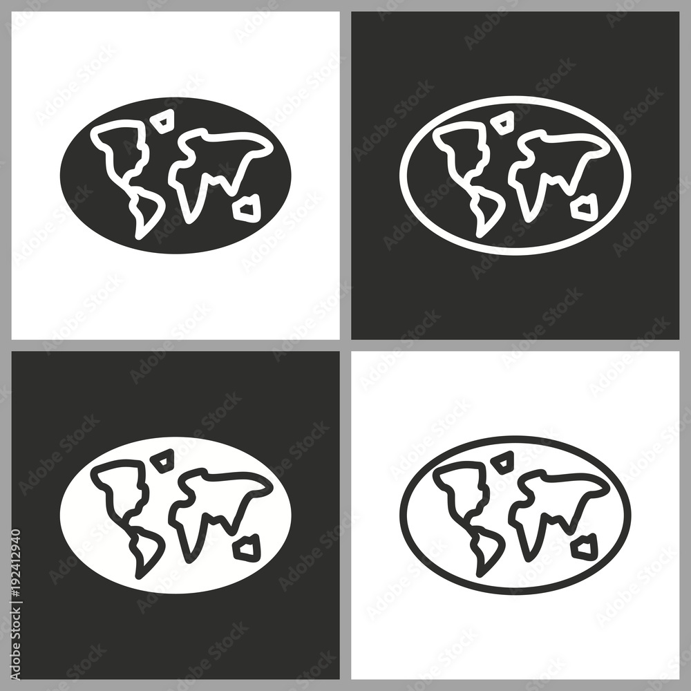Map - vector icon. Map - vector icon.