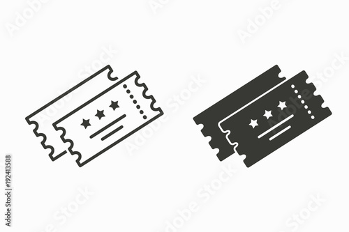 Ticket vector icon.