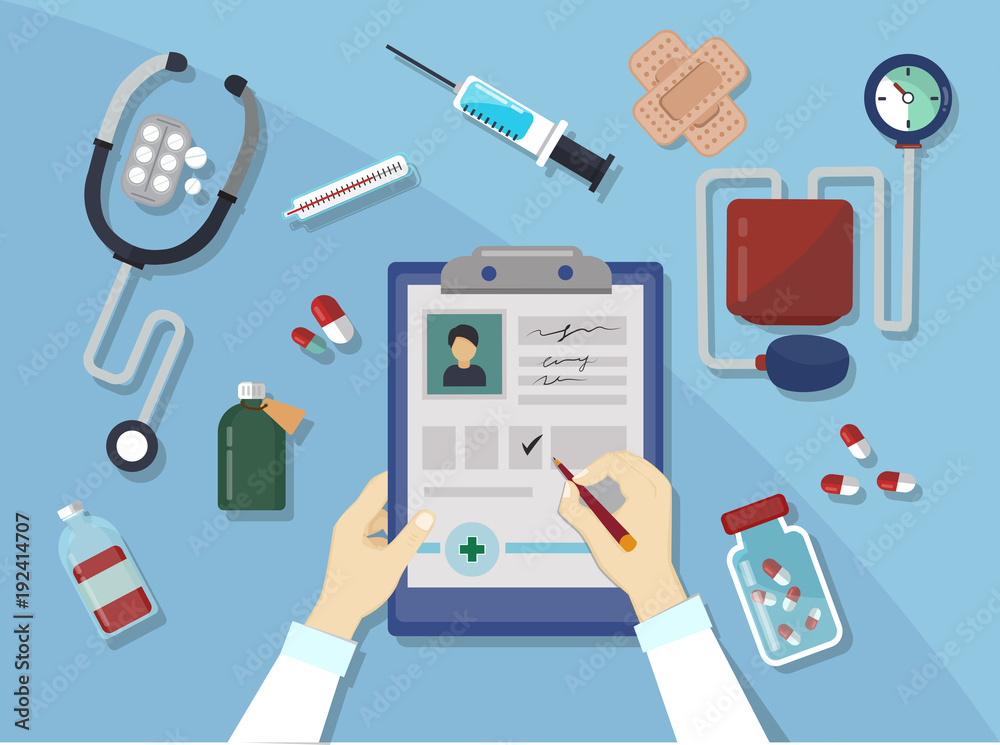 Modern medical icons in the flat style. Vector illustration. Modern medical icons in the flat style. Vector illustration.