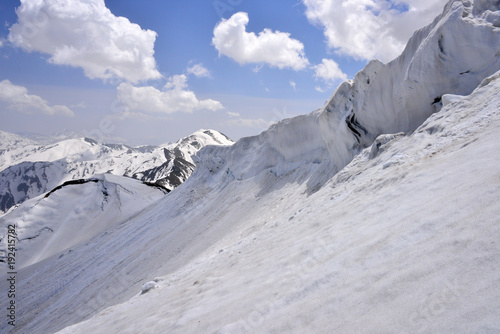  越後駒ヶ岳の雪庇 