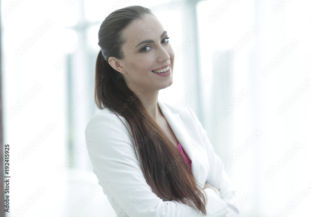 business woman on the background of the office business woman on the background of the office