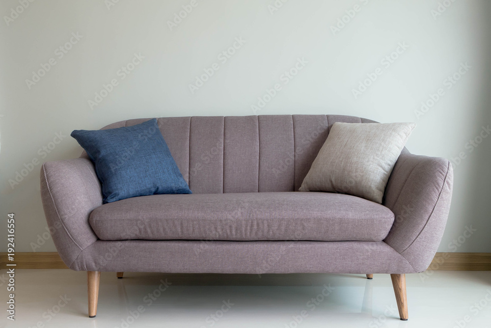 interior design for living area in modern style and sofa with pillow interior design for living area in modern style and sofa with pillow