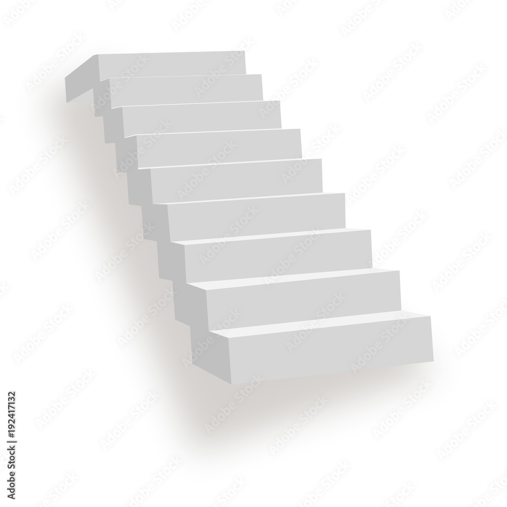 Stairs isolated on white background. Steps Stairs isolated on white background. Steps