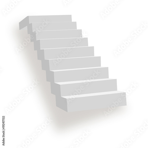 Stairs isolated on white background. Steps