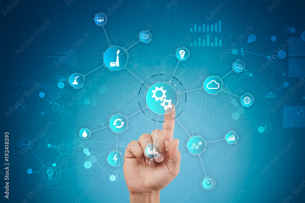 Smart industry and automation concept. Internet of things. IOT, Technology concept. Smart industry and automation concept. Internet of things. IOT, Technology concept.