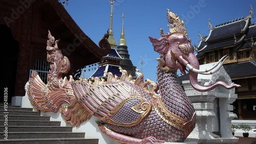  Banden Temple, Beautiful temple in Maetang District, Chiangmai, Thailand.  photo