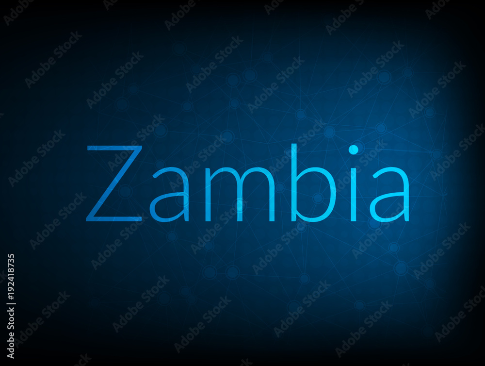Zambia abstract Technology Backgound