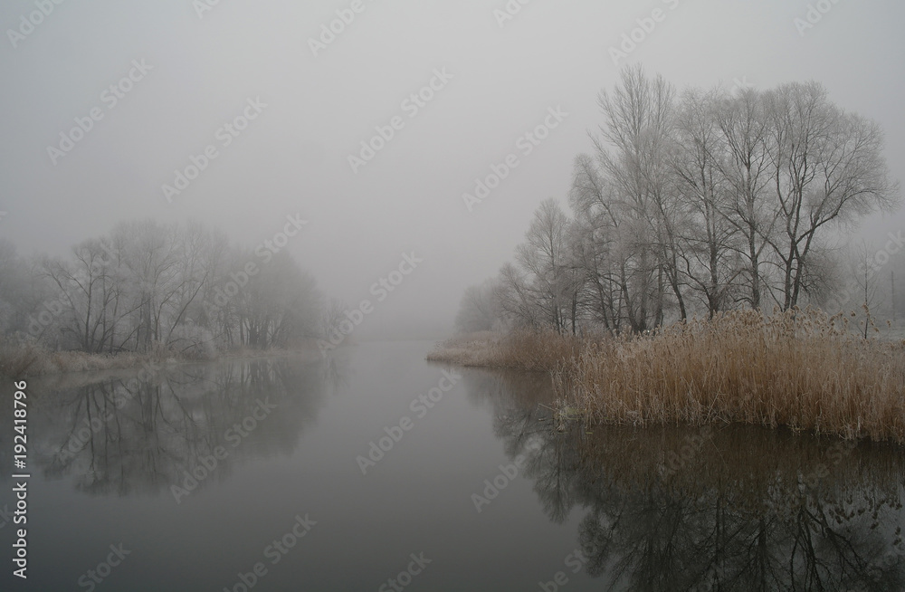 Winter on the frozen river