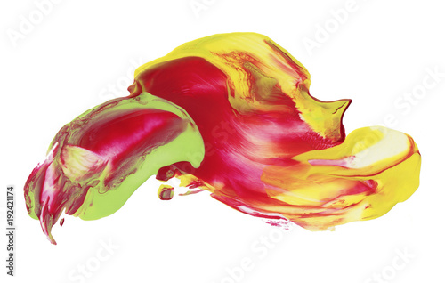 red yellow paint flame isolated