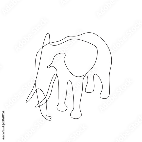 Abstract elephant. Isolated...