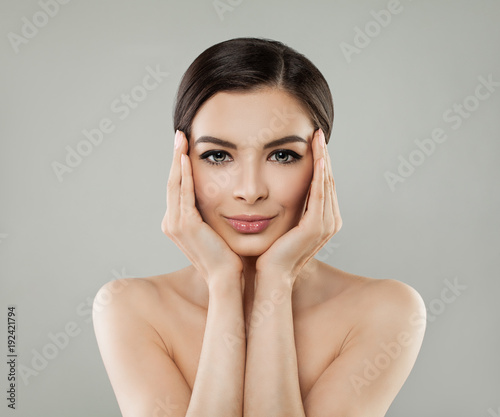 Spa Female Face Healthy Model Woman. Skincare Concept