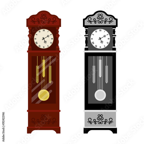 Analog old and grayscale version clock